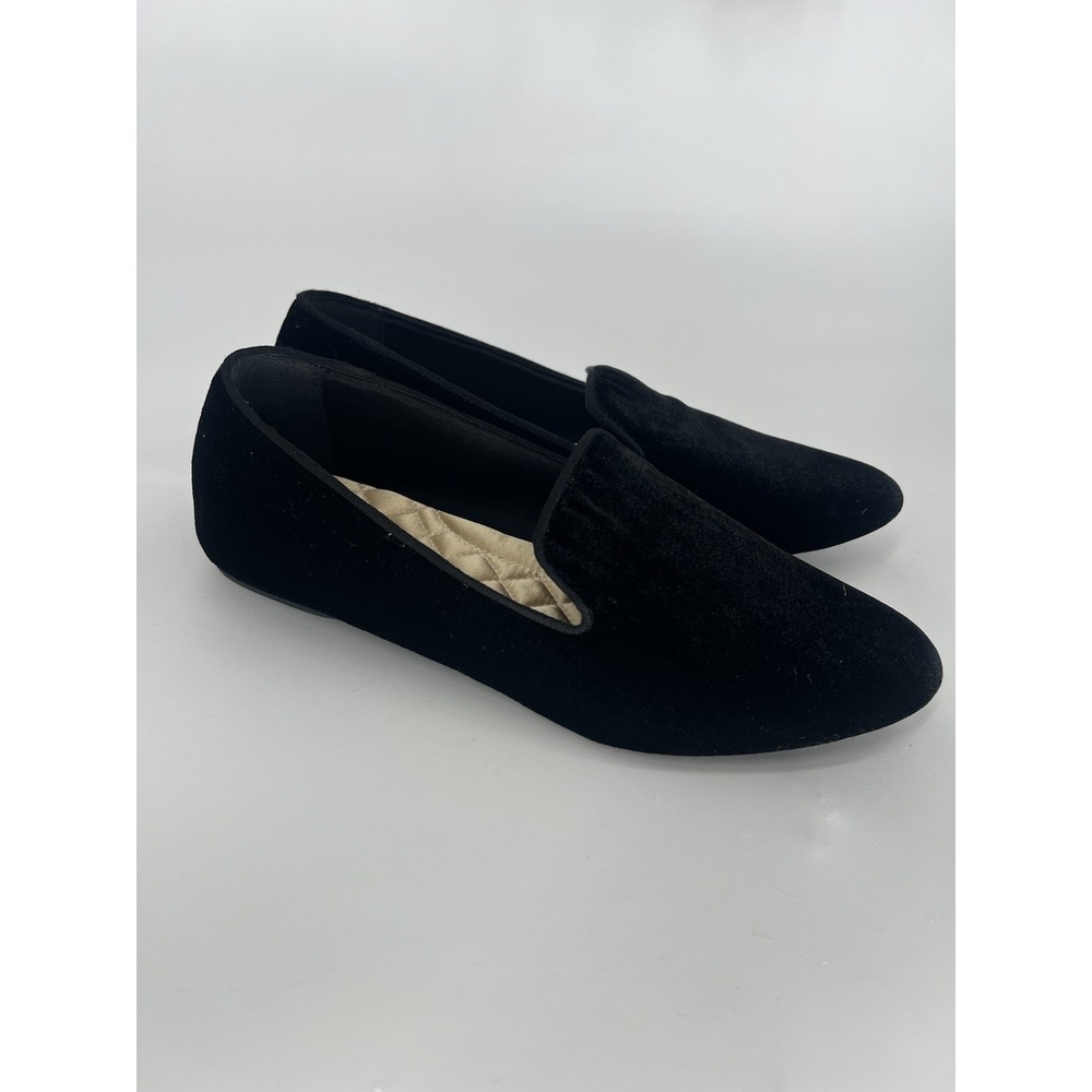 Birdies‎ Starling Black Velvet Comfort Slip-On FLATS Loafer Size 9.5